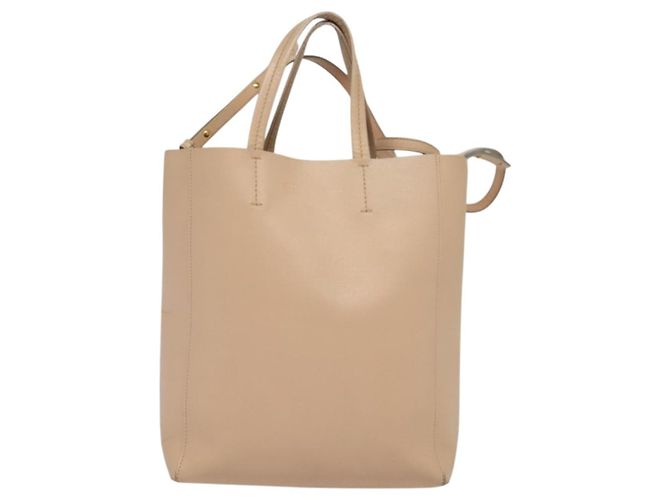 Céline Borsa a mano verticale in tela CELINE in pelle 2 in 1 rosa oro Auth sw418 D'oro - vista 13