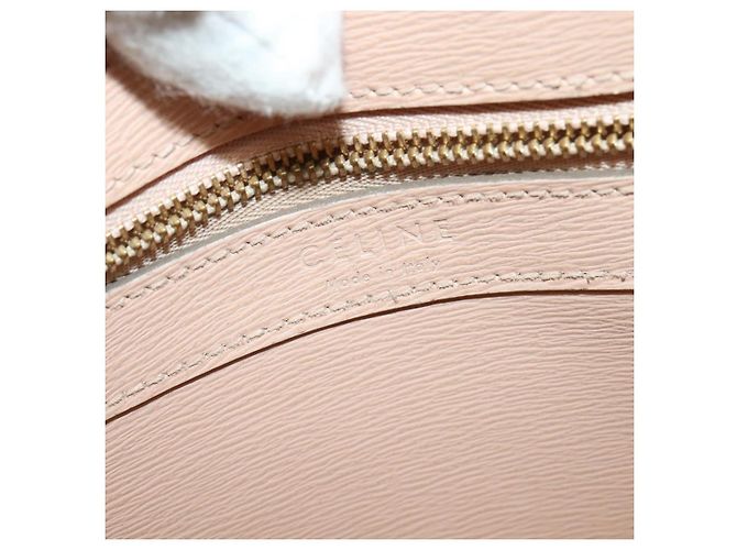 Céline Borsa a mano verticale in tela CELINE in pelle 2 in 1 rosa oro Auth sw418 D'oro - vista 18