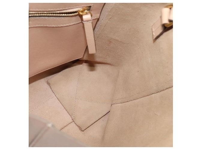 Céline Borsa a mano verticale in tela CELINE in pelle 2 in 1 rosa oro Auth sw418 D'oro - vista 19