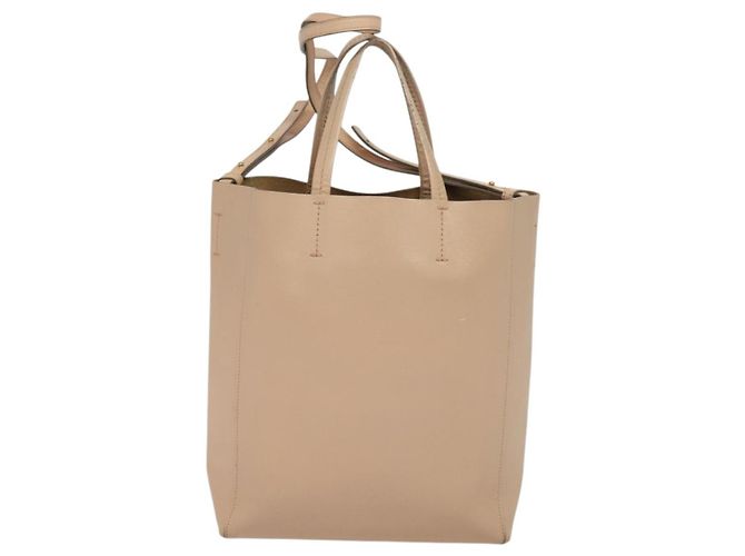 Céline Borsa a mano verticale in tela CELINE in pelle 2 in 1 rosa oro Auth sw418 D'oro - vista 2