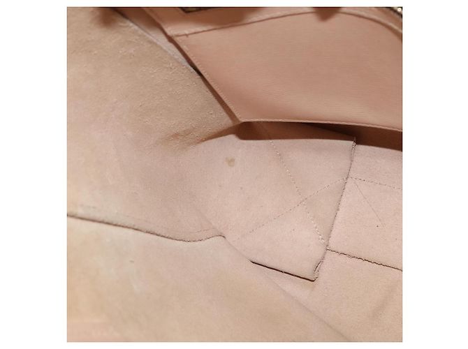 Céline Borsa a mano verticale in tela CELINE in pelle 2 in 1 rosa oro Auth sw418 D'oro - vista 20