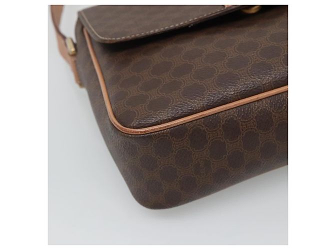 Céline Borsa a spalla in tela Macadam CELINE in pelle PVC marrone oro Auth 122540 D'oro - vista 14