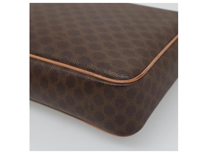 Céline Borsa a spalla in tela Macadam CELINE in pelle PVC marrone oro Auth 122540 D'oro - vista 15