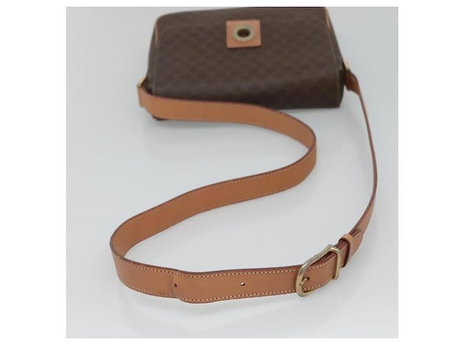 Céline Borsa a spalla in tela Macadam CELINE in pelle PVC marrone oro Auth 122540 D'oro - vista 7