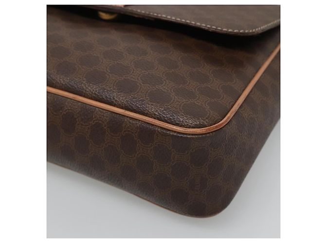 Céline Borsa a spalla in tela Macadam CELINE in pelle PVC marrone oro Auth 122540 D'oro - vista 9
