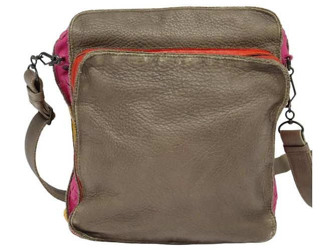 Autre Marque BORSA A SPALLA IN PELLE MULTICOLOR INTRECCIATO BOTTIGA VENETA Auth 122604 - vista 2