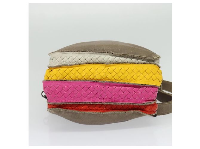 Autre Marque BORSA A SPALLA IN PELLE MULTICOLOR INTRECCIATO BOTTIGA VENETA Auth 122604 - vista 5