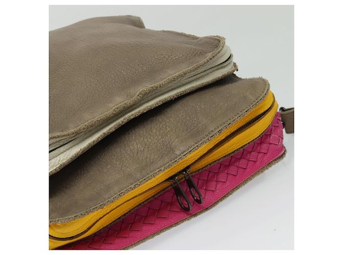 Autre Marque BORSA A SPALLA IN PELLE MULTICOLOR INTRECCIATO BOTTIGA VENETA Auth 122604 - vista 6