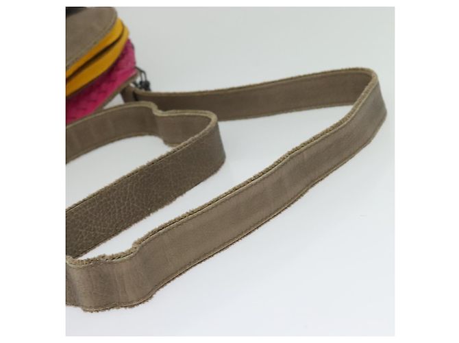 Autre Marque BORSA A SPALLA IN PELLE MULTICOLOR INTRECCIATO BOTTIGA VENETA Auth 122604 - vista 7