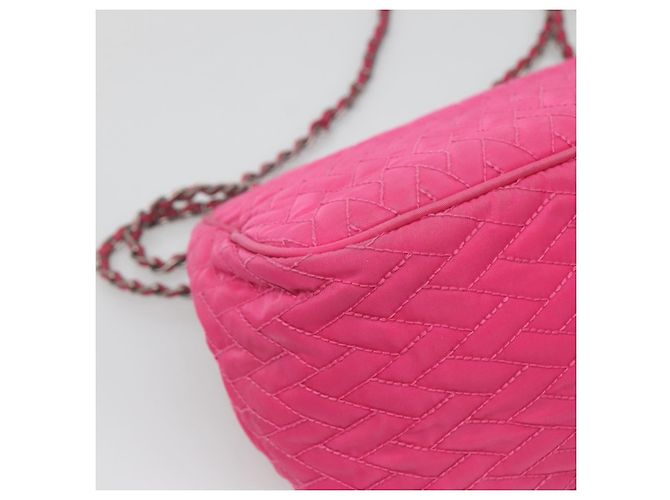 PRADA Borsa a Spalla con Catena in Nylon Rosa Auth 92071 - vista 17