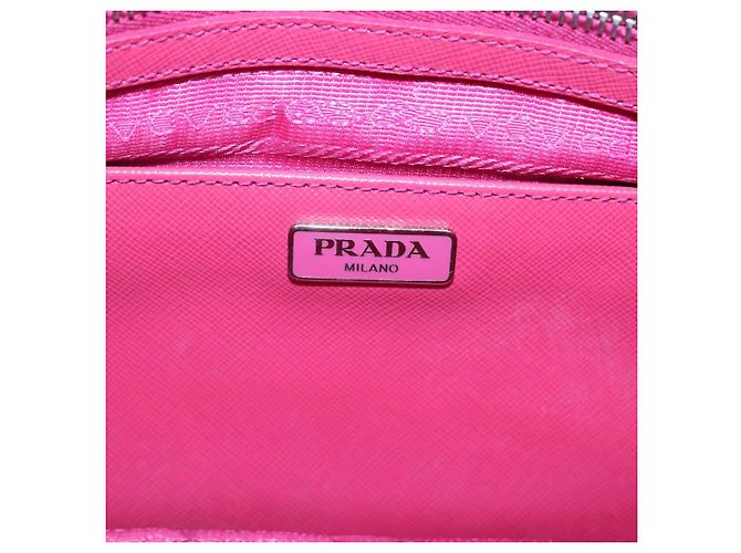 PRADA Borsa a Spalla con Catena in Nylon Rosa Auth 92071 - vista 19