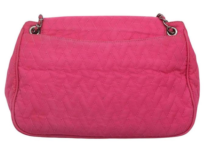 PRADA Borsa a Spalla con Catena in Nylon Rosa Auth 92071 - vista 2