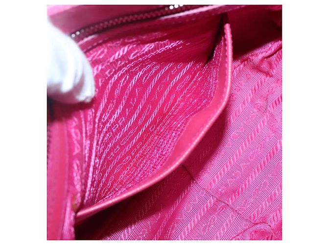 PRADA Borsa a Spalla con Catena in Nylon Rosa Auth 92071 - vista 22