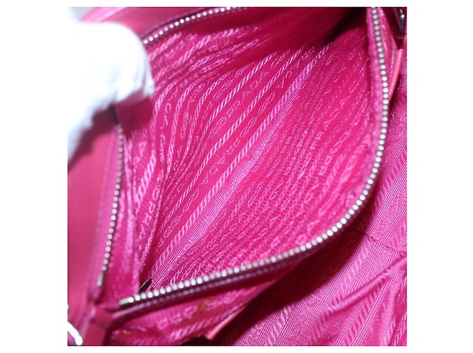 PRADA Borsa a Spalla con Catena in Nylon Rosa Auth 92071 - vista 23