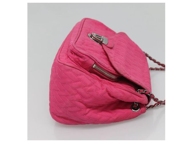 PRADA Borsa a Spalla con Catena in Nylon Rosa Auth 92071 - vista 4