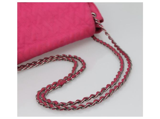 PRADA Borsa a Spalla con Catena in Nylon Rosa Auth 92071 - vista 8