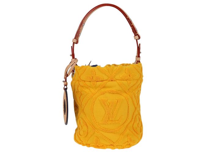 Louis Vuitton Borsa a Spalla Bucket LV Vacation Pile Gialla M25144 LV Auth KD246SM Giallo - vista 13