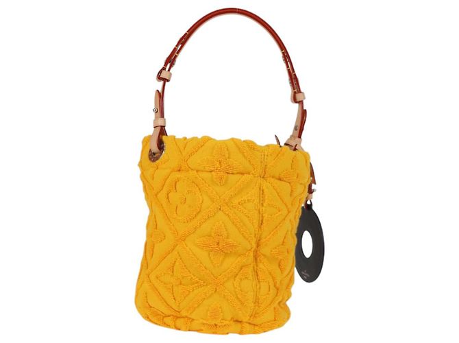Louis Vuitton Borsa a Spalla Bucket LV Vacation Pile Gialla M25144 LV Auth KD246SM Giallo - vista 2