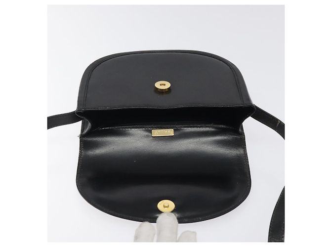 Borsa a Spalla BALLY in Pelle Nera Oro Auth BA1625 Nero D'oro - vista 11