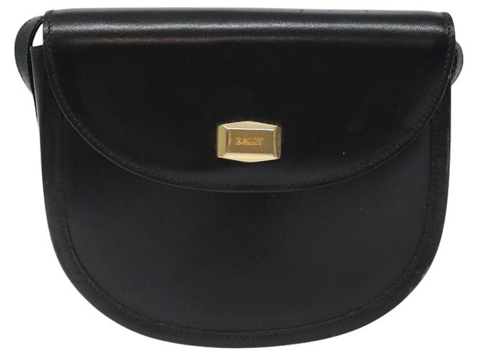Borsa a Spalla BALLY in Pelle Nera Oro Auth BA1625 Nero D'oro - vista 13