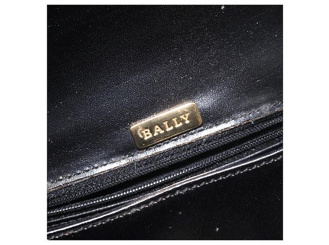 Borsa a Spalla BALLY in Pelle Nera Oro Auth BA1625 Nero D'oro - vista 17