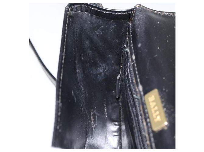 Borsa a Spalla BALLY in Pelle Nera Oro Auth BA1625 Nero D'oro - vista 19