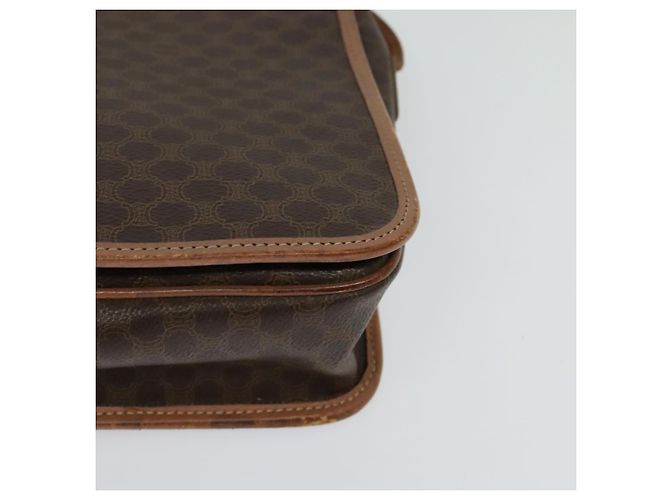 Céline Bolso de hombro de lona Macadam CELINE en cuero PVC marrón dorado Auth 117973 Castaño - vista 15