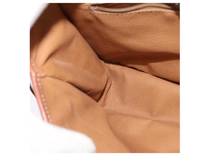 Céline Bolso de hombro de lona Macadam CELINE en cuero PVC marrón dorado Auth 117973 Castaño - vista 21
