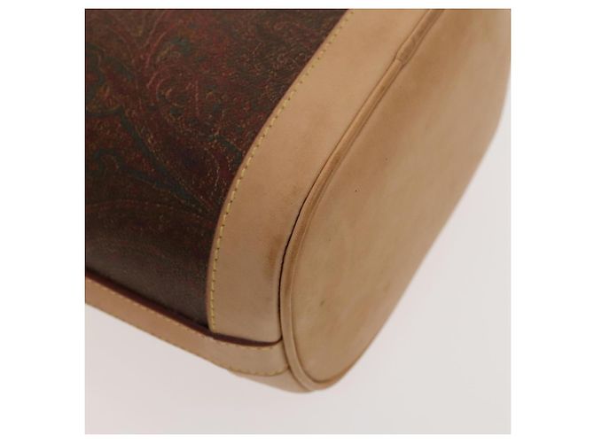 ETRO Borsa a Spalla Paisley PVC Marrone Oro Auth am8283 D'oro - vista 16