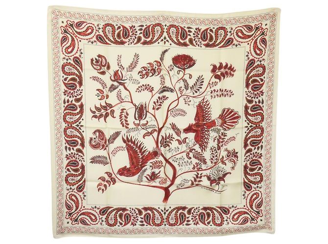 Foulard in seta rosso e bianco Christian Dior - vista 10