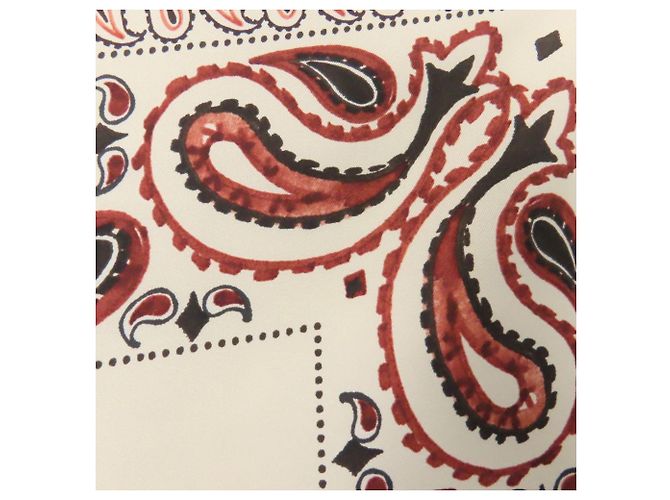 Foulard in seta rosso e bianco Christian Dior - vista 4