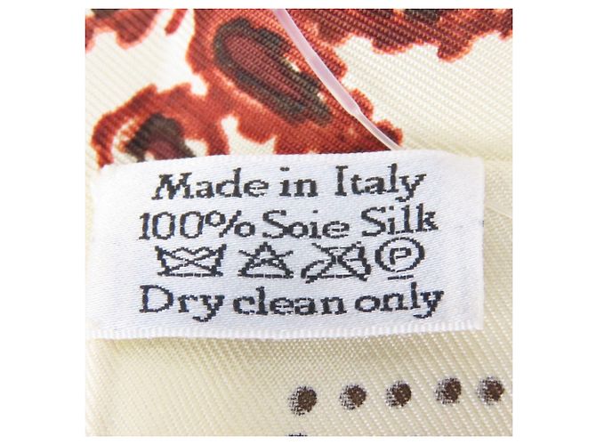 Foulard in seta rosso e bianco Christian Dior - vista 7