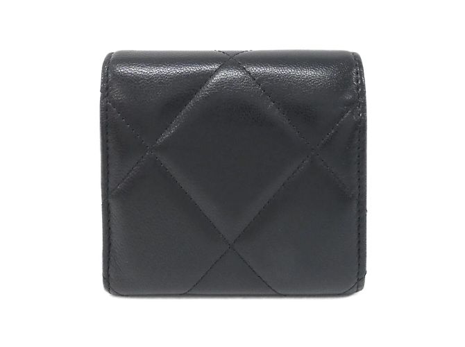 Billetera plegable Chanel 19 Línea AP1064 Negro Roja - vista 2