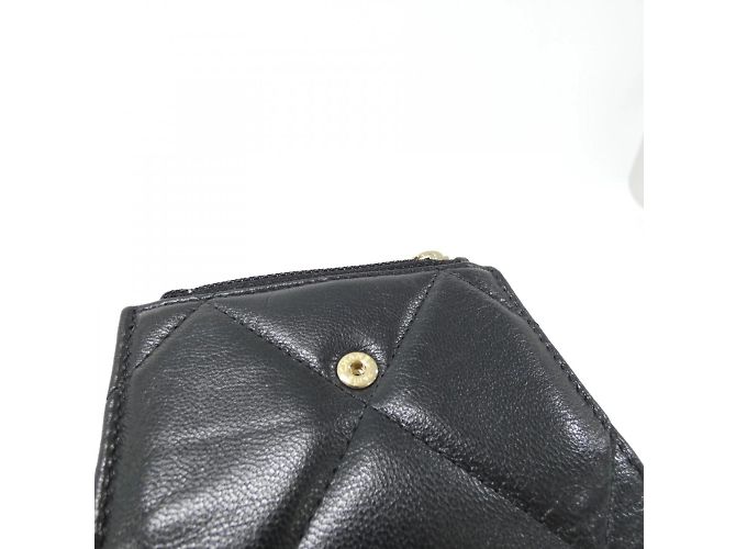 Billetera plegable Chanel 19 Línea AP1064 Negro Roja - vista 6
