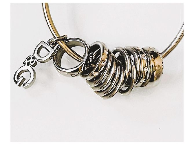 Splendidi orecchini DOLCE & GABBANA cerchio con sferette swarovski Argento - vista 12