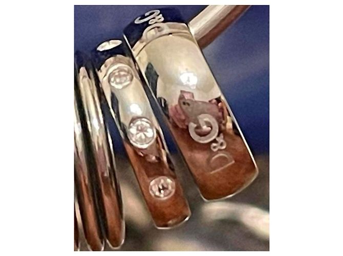 Splendidi orecchini DOLCE & GABBANA cerchio con sferette swarovski Argento - vista 5