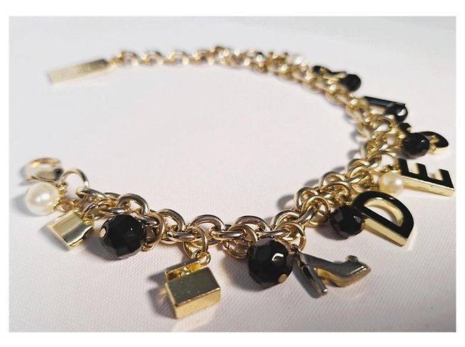 Delizioso bracciale DOLCE & GABBANA acciaio dorato "Desire" con charms D'oro - vista 12