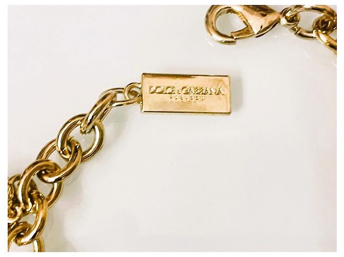 Delizioso bracciale DOLCE & GABBANA acciaio dorato charms rossetto e altri - vista 10