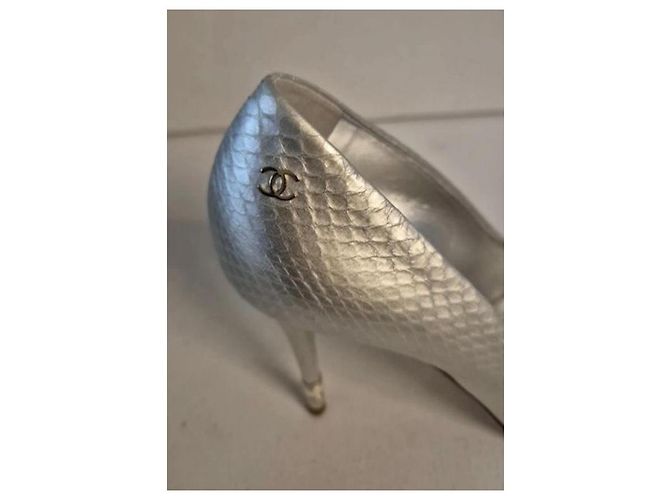 Tacchi Chanel 39 Argento - vista 5