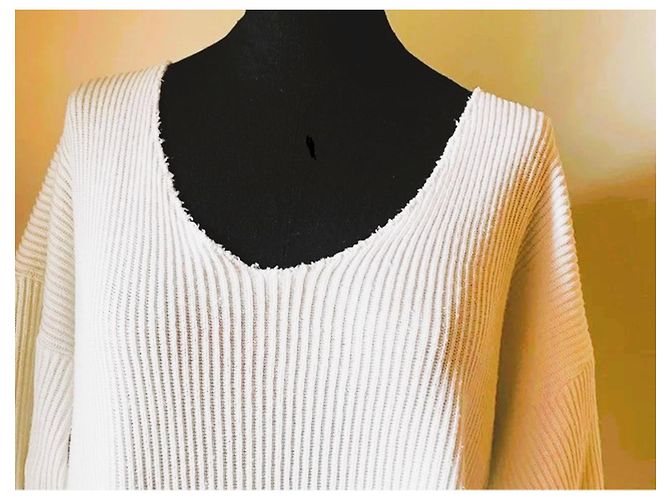 Pull cotone bianco  LA FÉE MARABOUTÉE taglia M Beige - vista 7