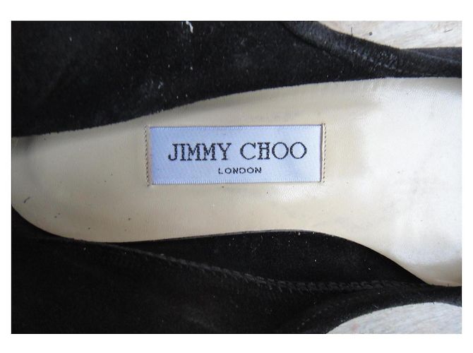 Bailarinas Jimmy Choo Negras de Ante Negro - vista 8