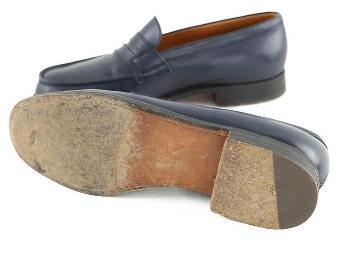 JW Anderson Mocassins en cuir bleus - vue 6
