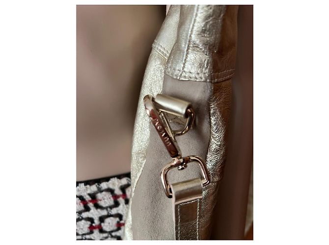 Borsa a mano Patrizia Pepe in pelle dorata D'oro - vista 15