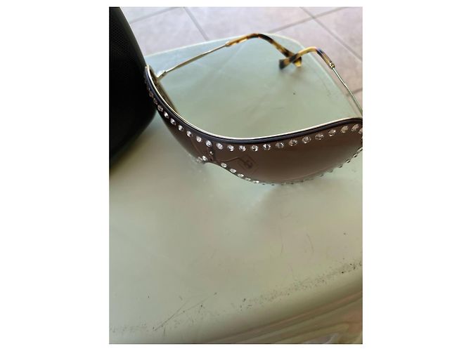 Occhiali da sole da donna Miu Miu Mint MU51VS 40ZVN6S1 Oro Marrone - vista 2