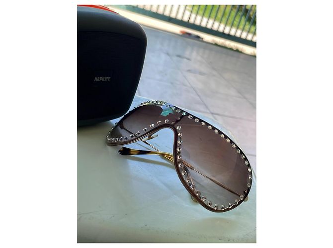 Occhiali da sole da donna Miu Miu Mint MU51VS 40ZVN6S1 Oro Marrone - vista 3