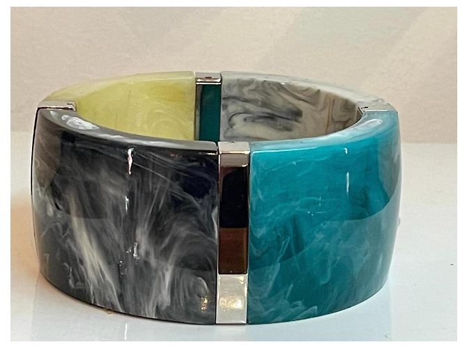 Stupendo bracciale DOLCE & GABBANA alto rigido turchese e multicolore - vista 3