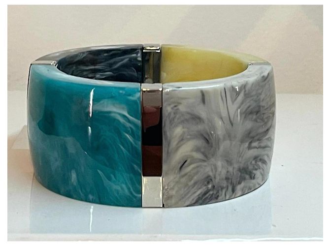 Stupendo bracciale DOLCE & GABBANA alto rigido turchese e multicolore - vista 6