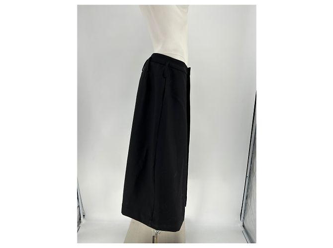 Autre Marque Falda larga de lana negra LEONI Negro - vista 3