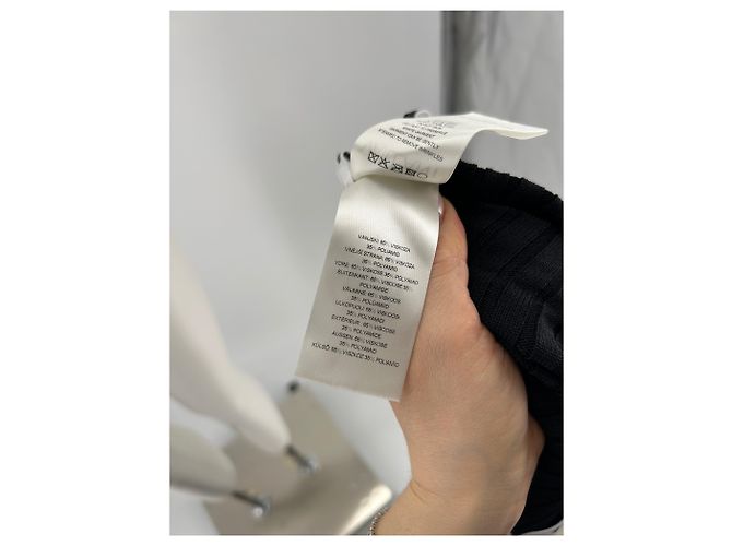 Autre Marque VAILLANT Zweifarbiges Maxikleid schulterfrei schwarz - Ansicht 8