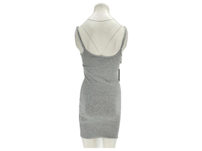 Autre Marque ARITZIA Graues kurzes geripptes Kleid mit Trägern - Ansicht 2